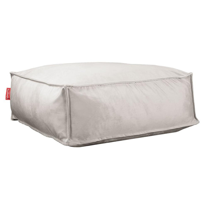 Pufa piankowa otomana CloudSac 250 - Aksamit Srebro 01