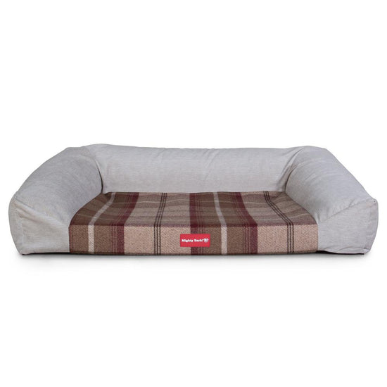 Piankowe legowisko dla psów Kanapa Ortopedyczna Memory - Tartan Mulberry 04