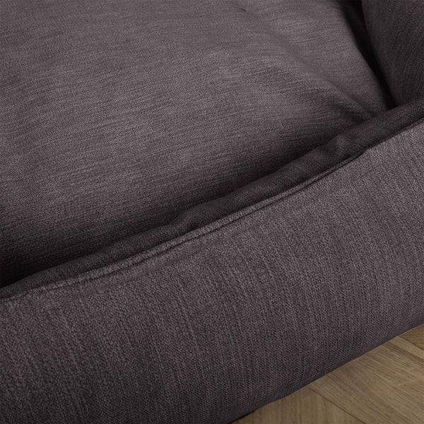 Piankowe legowisko dla psów Bench Ortopedyczna Memory - Oryginalny szenil Grafit szarość Fabric Close-up Image