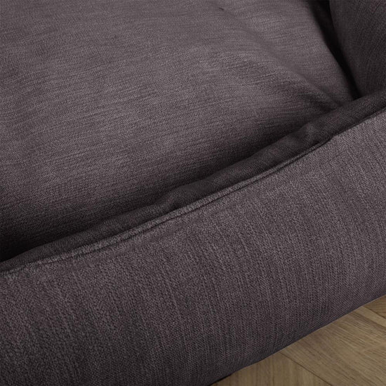 Piankowe legowisko dla psów Bench Ortopedyczna Memory - Oryginalny szenil Grafit szarość 06