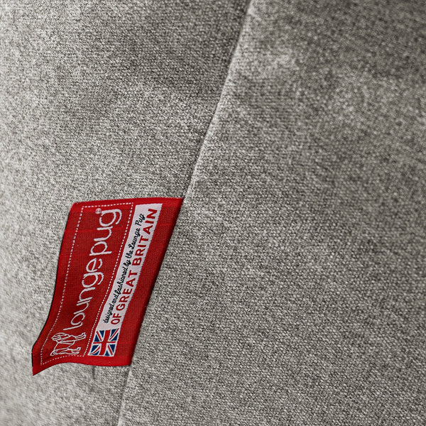 Pufa leżanka - Wełna Interalli Srebro Fabric Close-up Image