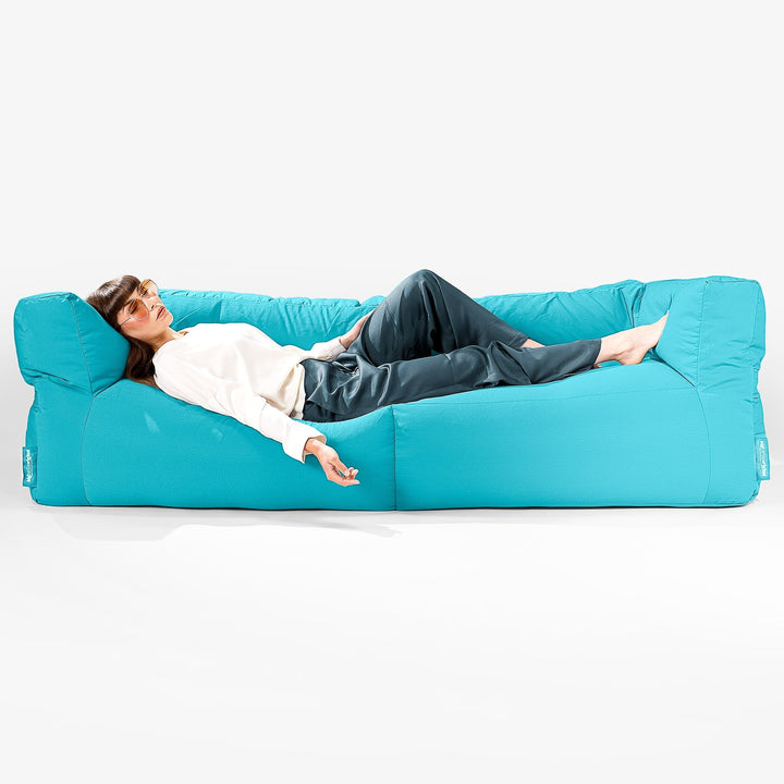 Sofa 3 osobowa pufa SoleiStorm™ Ultra 2000 h+ - Olefin Akwamaryna 03