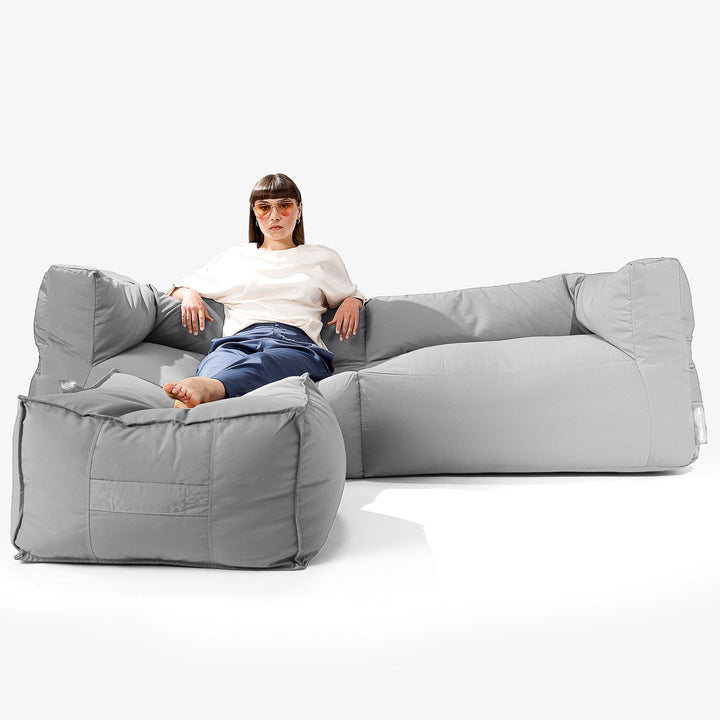 Sofa 3 osobowa pufa SoleiStorm™ Ultra 2000 h+ - Olefin Ciepła szarość 02