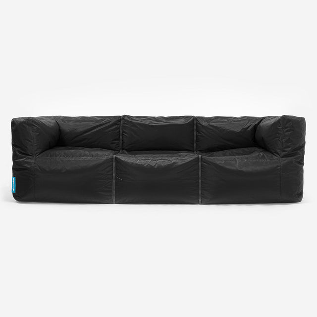 Sofa 3-osobowa modułowa pufa - SmartCanvas™ Czerń 01
