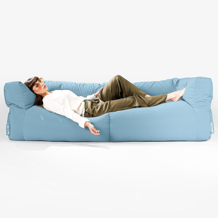 Sofa 3 osobowa pufa SoleiStorm™ Ultra 2000 h+ - Olefin Jasny błękit 03
