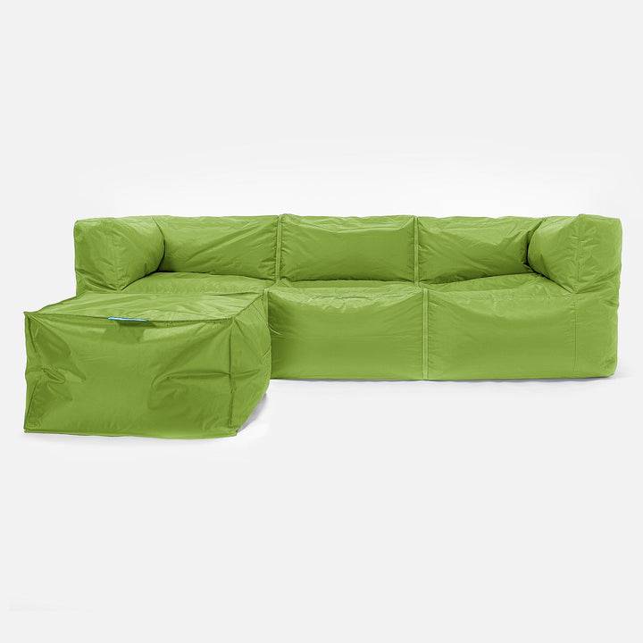 Sofa 3-osobowa modułowa pufa - SmartCanvas™ Limonka 02