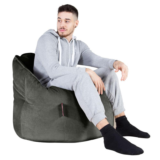Siedzisko pufa worki sako Cuddle Up - Aksamit Grafit szarość 04