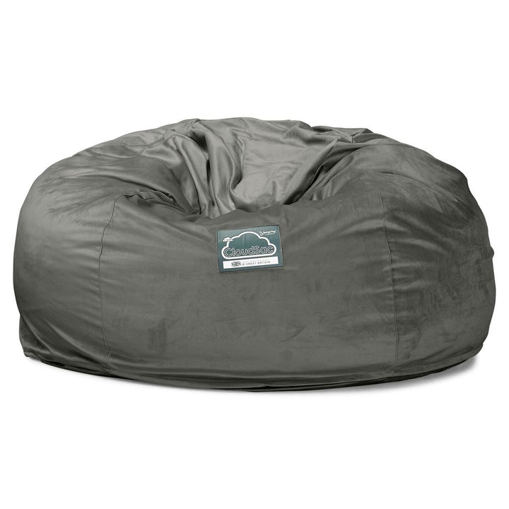 Sofa pufa piankowa gigant CloudSac 1010 XXL - Aksamit Grafit szarość 05