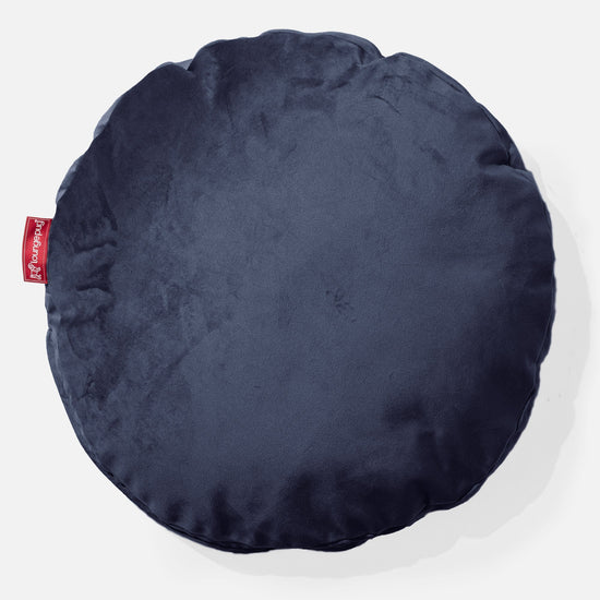 Poduszka ozdobna okrągła 50cm - Aksamit Granat 01