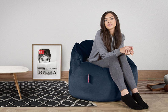 Siedzisko pufa worki sako Cuddle Up - Aksamit Granat 02