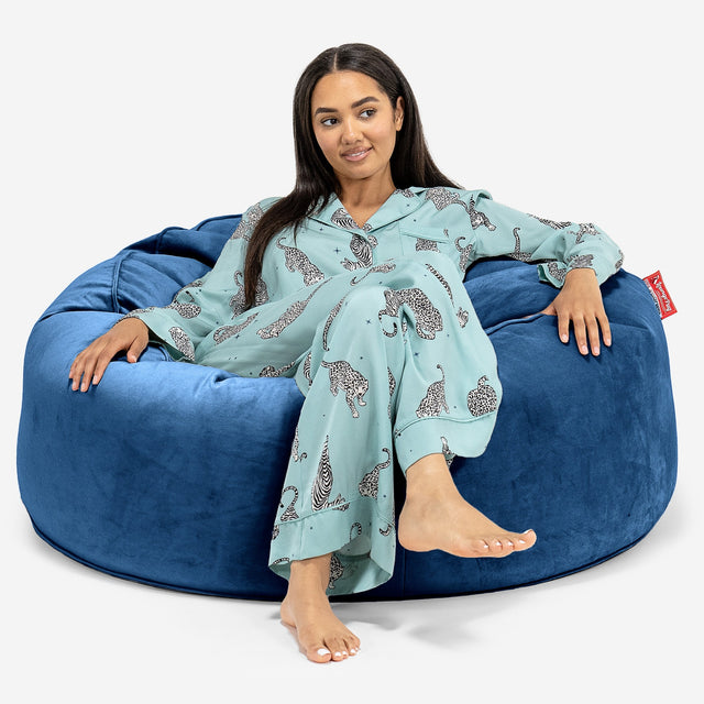 Sofa pufa Mammoth - Aksamit Granat 01