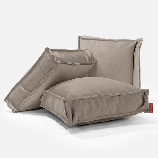 Duża poduszka podłogowa - Aksamit Mysi 03