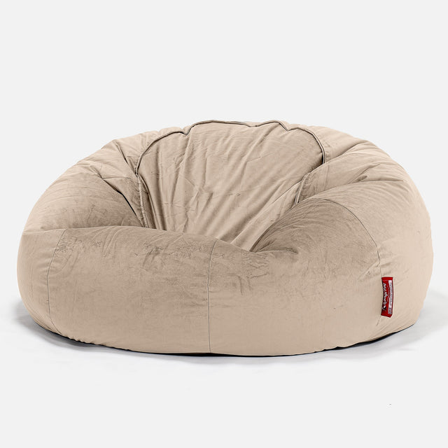 Klasyczna sofa pufa - Aksamit Mysi 01