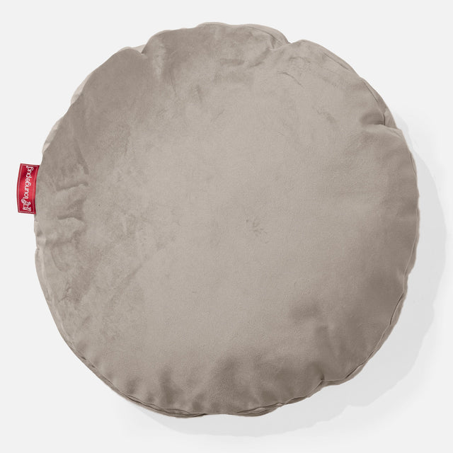 Poduszka ozdobna okrągła 50cm - Aksamit Mysi 01
