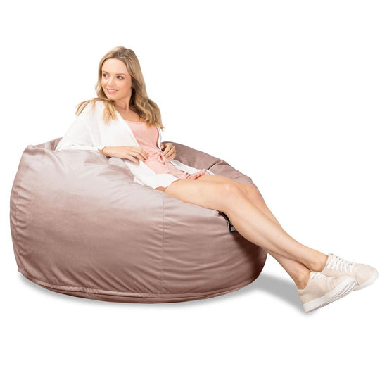 Duża pufa piankowa CloudSac 510 XL - Aksamit Róż 03