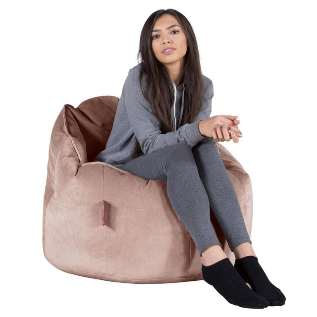 Siedzisko pufa worki sako Cuddle Up - Aksamit Róż 01