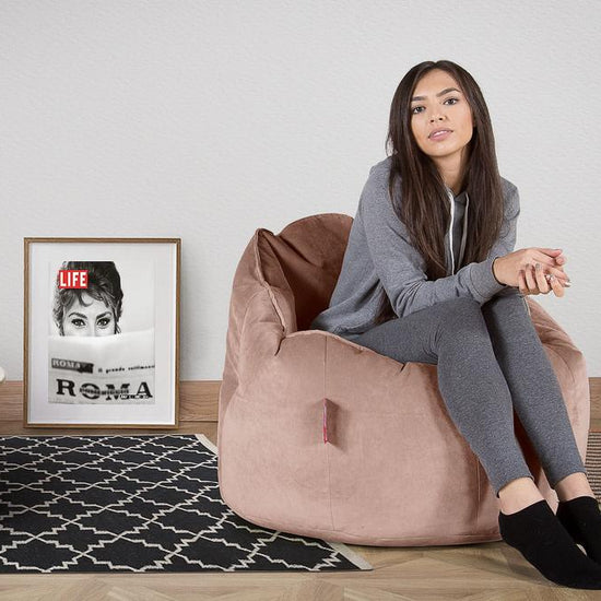 Siedzisko pufa worki sako Cuddle Up - Aksamit Róż 02