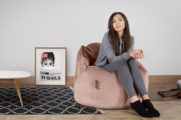 Siedzisko pufa worki sako Cuddle Up - Aksamit Róż 02