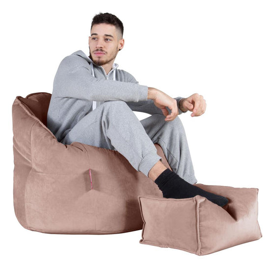 Siedzisko pufa worki sako Cuddle Up - Aksamit Róż 05