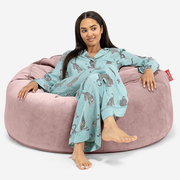 Sofa pufa Mammoth - Aksamit Róż 01