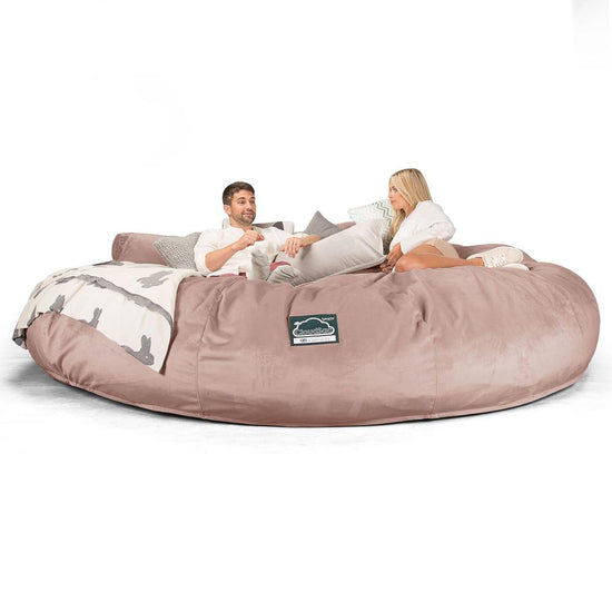 Sofa pufa piankowa CloudSac 5000 XXXXXL Titanic - Aksamit Róż 05