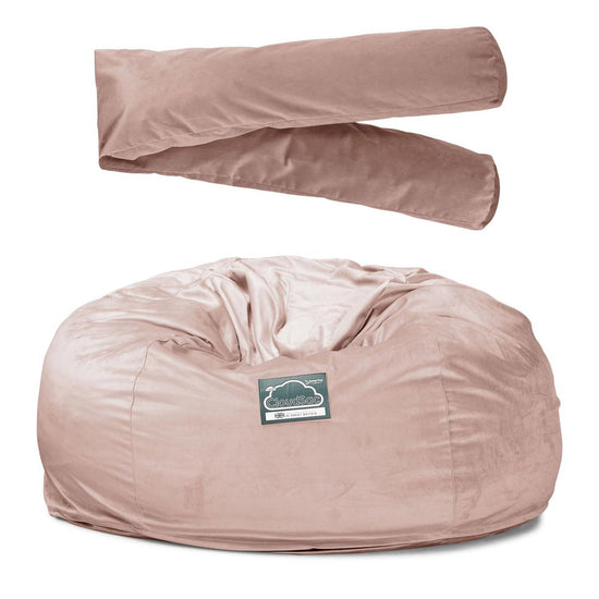 Sofa pufa piankowa gigant CloudSac 1010 XXL - Aksamit Róż 08