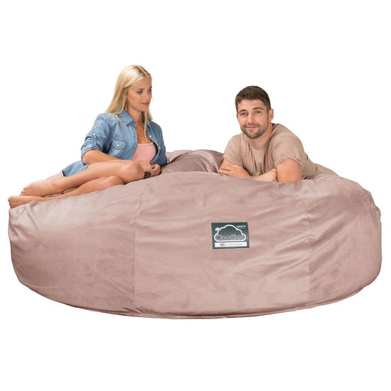Sofa pufa piankowa typu king size CloudSac 3000 XXL - Aksamit Róż 03