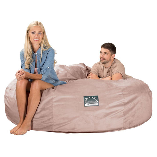 Sofa pufa piankowa typu king size CloudSac 3000 XXL - Aksamit Róż 04
