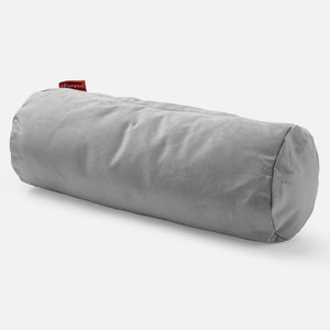 Poszewka na poduszkę ozdobna wałek 20 x 55cm - Aksamit Srebro