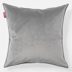 Poszewka na poduszkę ozdobna XL 70 x 70cm - Aksamit Srebro