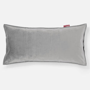 Poszewka na poduszkę XL prostokątna 40 x 70cm - Aksamit Srebro