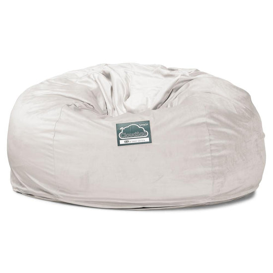 Sofa pufa piankowa gigant CloudSac 1010 XXL - Aksamit Srebro 05