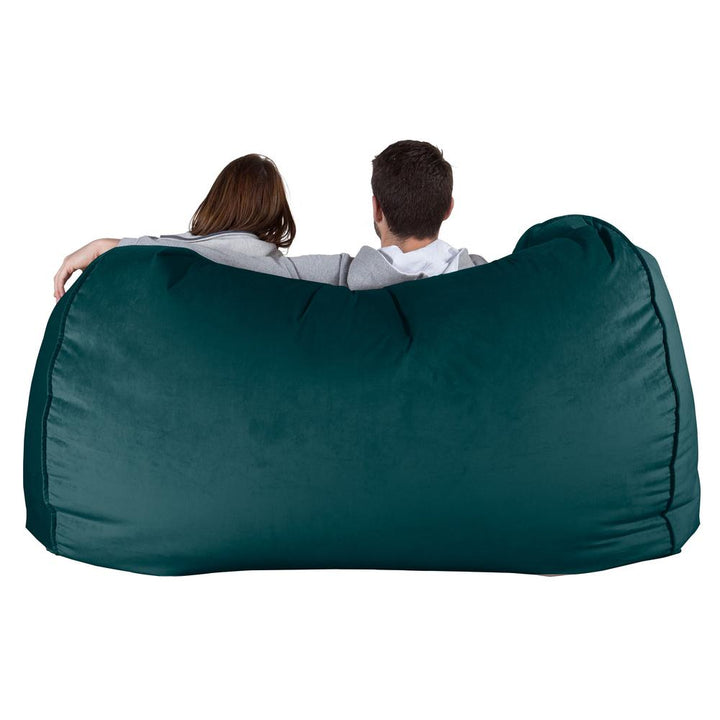 Olbrzymia sofa pufa - Aksamit Turkus 04