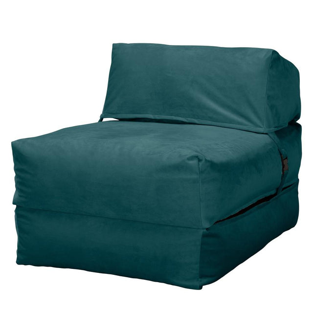 Siedzisko-łóżko pojedyncze Avery futon - Aksamit Turkus 01