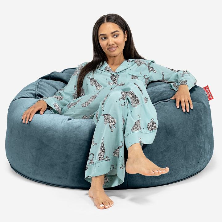 Sofa pufa Mammoth - Aksamit Turkus 01