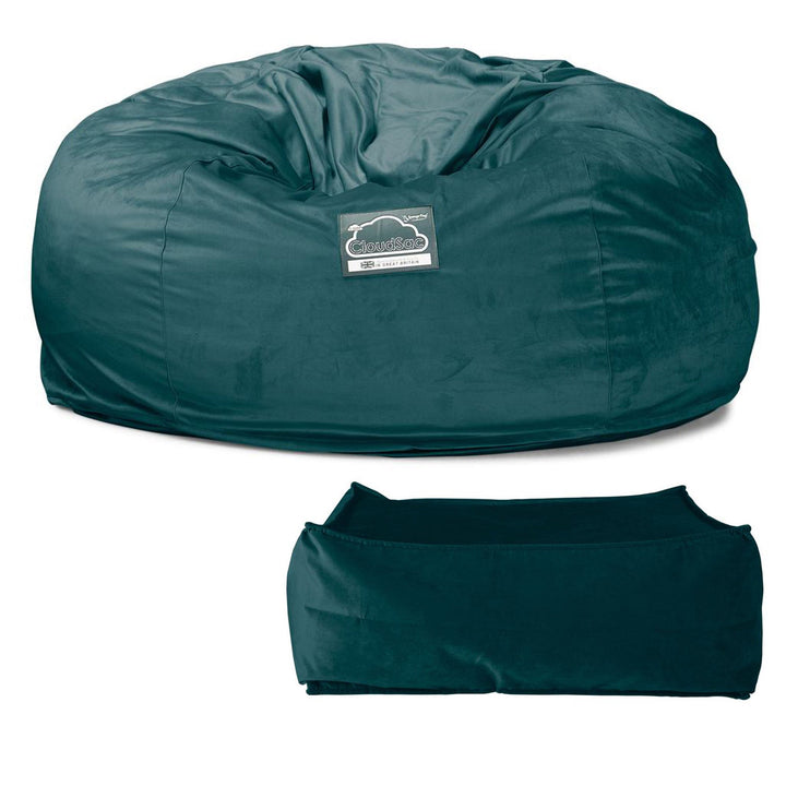 Sofa pufa piankowa gigant CloudSac 1010 XXL - Aksamit Turkus 07
