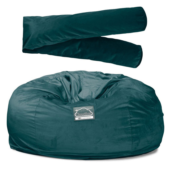 Sofa pufa piankowa gigant CloudSac 1010 XXL - Aksamit Turkus 08