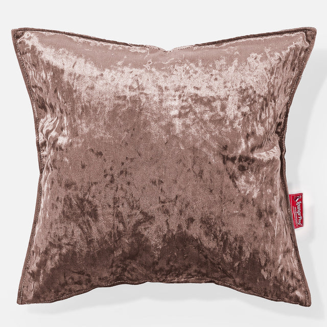 Poduszka ozdobna XL 70 x 70cm - Aksamit w stylu vintage Trufla 01