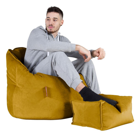 Siedzisko pufa worki sako Cuddle Up - Aksamit Złoto 05