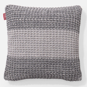 Poszewka na poduszkę ozdobna 47 x 47cm - Dzianina Chester Szarość