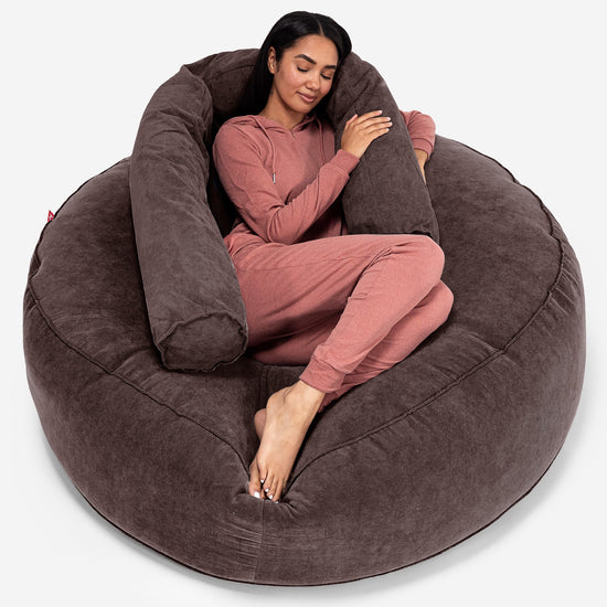 Sofa pufa XXL Mega Mammoth - Flok Bristol Czekolada 02