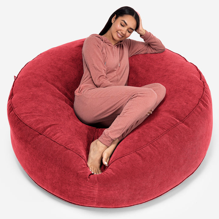 Sofa pufa XXL Mega Mammoth - Flok Bristol Czerwień 01