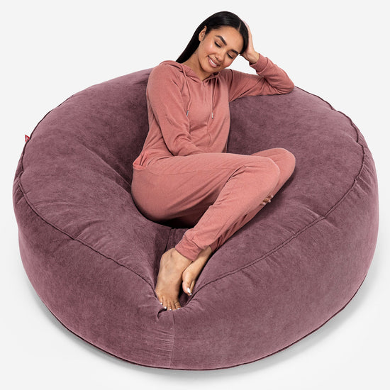 Sofa pufa XXL Mega Mammoth - Flok Bristol Liliowy 01