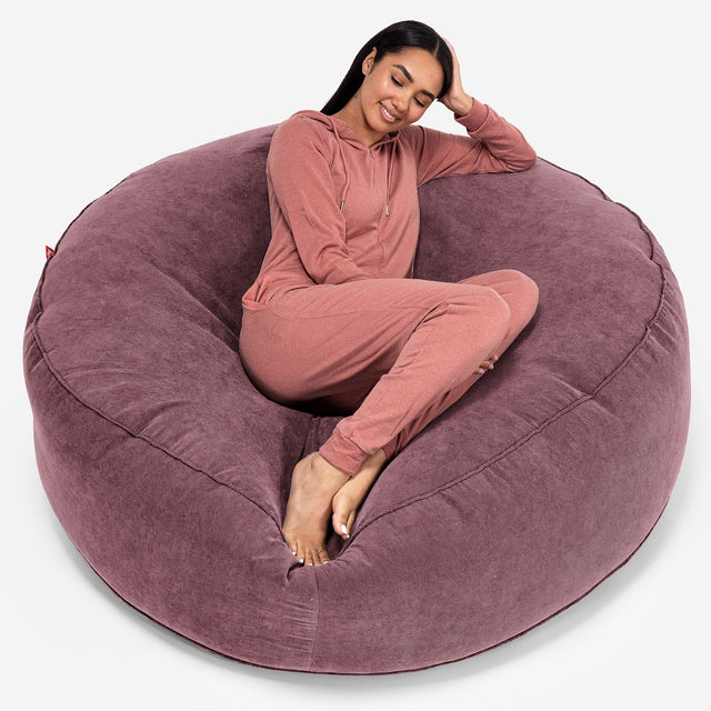 Sofa pufa XXL Mega Mammoth - Flok Bristol Liliowy 01