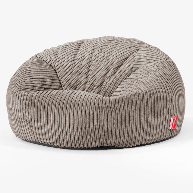 Klasyczna sofa pufa - Klasyczny sztruks Beżowa szarość 01