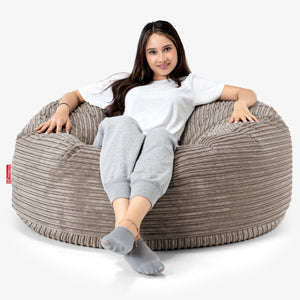 Sofa pufa Mammoth - Klasyczny sztruks Beżowa szarość