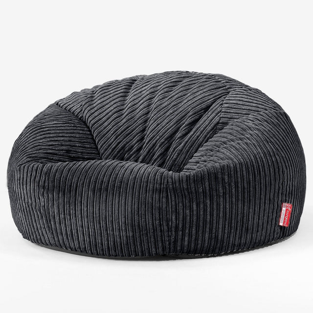 Klasyczna sofa pufa - Klasyczny sztruks Czerń 01
