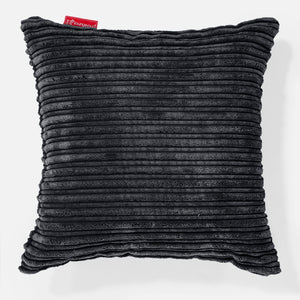 Poszewka na poduszkę ozdobna 47 x 47cm - Klasyczny sztruks Czerń