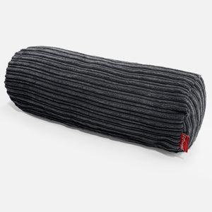 Poszewka na poduszkę ozdobna wałek 20 x 55cm - Klasyczny sztruks Czerń