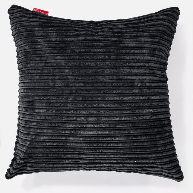 Poduszka ozdobna XL 70 x 70cm - Klasyczny sztruks Czerń 01